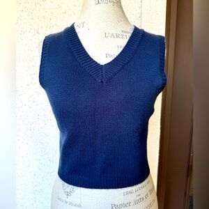 TRENDY Sleeveless blue sweater